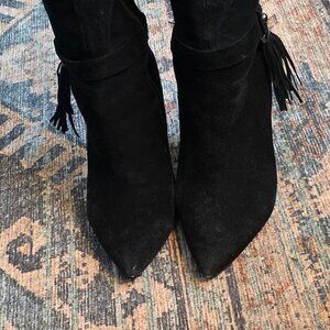 Black Suede knee-high boots 7.5 9West brand